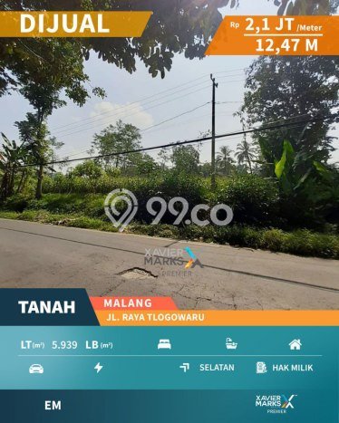 Untuk Dijual Tanah di Kedungkandang Malang Luas 5939m2 SHM Untuk Dijual Tanah di Kedungkandang Malang Luas 5939m2 SHM