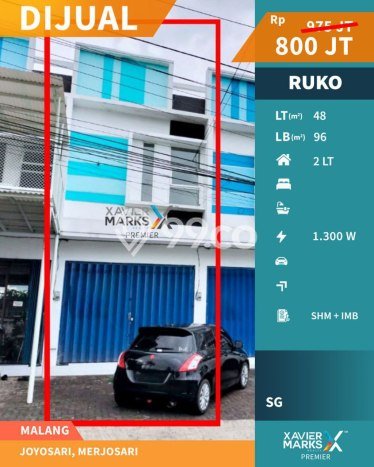 AREA TERSIBUK! Ruko Kawasan Merjosari, Luas 96m2m², Pusat Bisnis AREA TERSIBUK! Ruko Kawasan Merjosari, Luas 96m2m², Pusat Bisnis