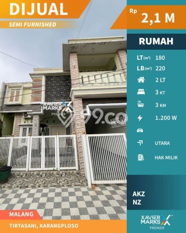 Dijual Rumah Strategis Bagus Punya 3 KT di Karangploso Malang SHM Dijual Rumah Strategis Bagus Punya 3 KT di Karangploso Malang SHM