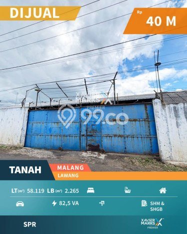 Gudang Dijual di Lawang Malang dengan Luas Bangunan 2265m2 Gudang Dijual di Lawang Malang dengan Luas Bangunan 2265m2