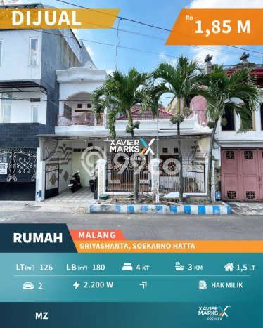 Rumah Luas Asri 4 KT Siap Pakai di Soekarno Hatta Malang Rumah Luas Asri 4 KT Siap Pakai di Soekarno Hatta Malang