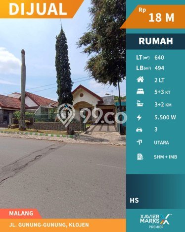 Hunian Mewah Siap Huni LT 640m2 di Klojen, Malang Hunian Mewah Siap Huni LT 640m2 di Klojen, Malang