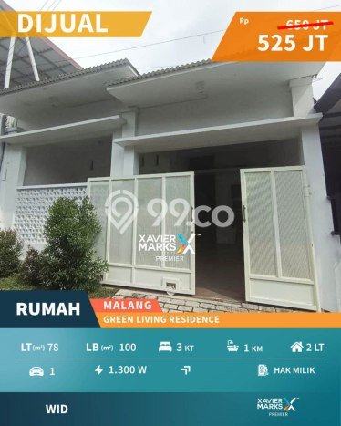 Rumah Modern 3 Kamar LT 78m2 di Gadang Rumah Modern 3 Kamar LT 78m2 di Gadang