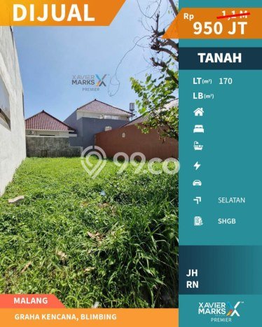 Tanah Kosong Dijual di Malang dengan Area 170m2 Tanah Kosong Dijual di Malang dengan Area 170m2
