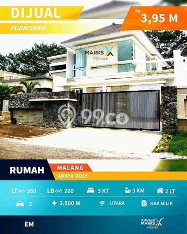 Rumah Elit Modern Siap Huni di Araya Malang Rumah Elit Modern Siap Huni di Araya Malang