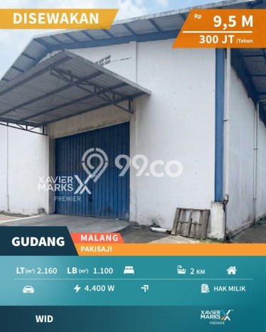 Unit Gudang Disewa Lokasi Pakisaji, Malang Spesifikasi Luas Bangunan 1100m2 Unit Gudang Disewa Lokasi Pakisaji, Malang Spesifikasi Luas Bangunan 1100m2