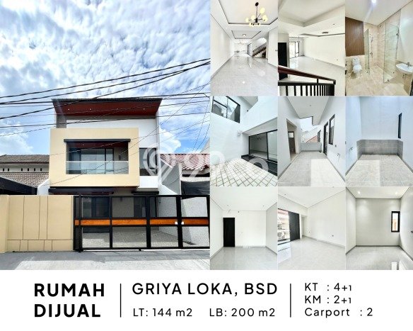 For Sale! Premium House LT 144m2 Desain Modern di BSD Griya Loka For Sale! Premium House LT 144m2 Desain Modern di BSD Griya Loka