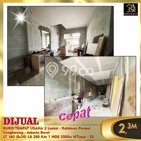 Untuk Dijual Komersial di Cengkareng Jakarta Barat LT 160m2 / LB 240m2 Untuk Dijual Komersial di Cengkareng Jakarta Barat LT 160m2 / LB 240m2