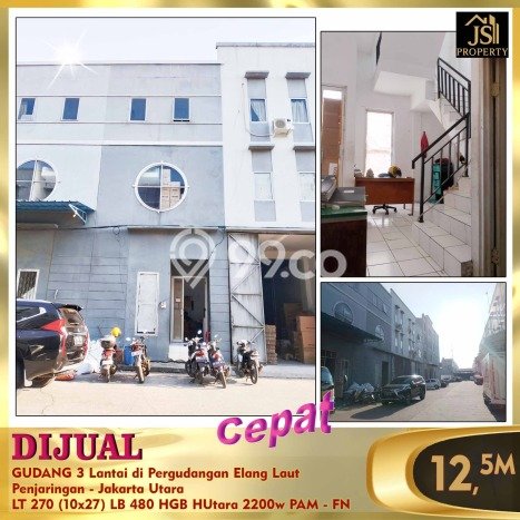 Gudang Dijual di Penjaringan Jakarta Utara dengan LB 480m2 Gudang Dijual di Penjaringan Jakarta Utara dengan LB 480m2