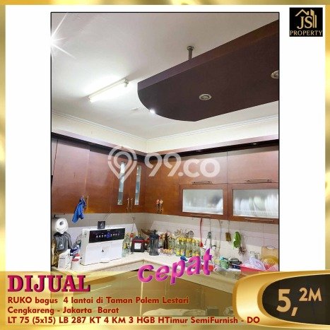 Dijual Ruko di Cengkareng Jakarta Barat LT 75m2 / LB 287m2 Dijual Ruko di Cengkareng Jakarta Barat LT 75m2 / LB 287m2