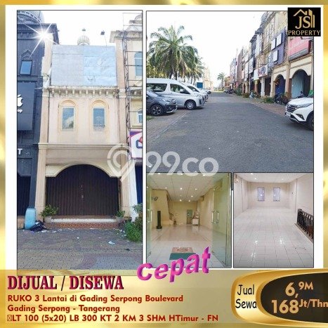 Unit Ruko Dijual di Tangerang LT 100m2 & LB 300m2 Unit Ruko Dijual di Tangerang LT 100m2 & LB 300m2