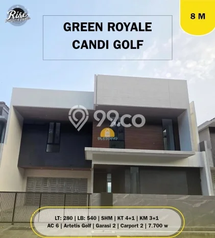 Rumah Mewah LB 540m2 Siap Huni Desain Elegan di Candi Golf, Semarang Rumah Mewah LB 540m2 Siap Huni Desain Elegan di Candi Golf, Semarang
