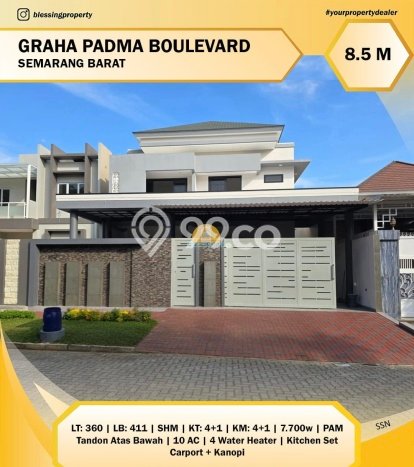 Hunian Mewah LB 411m2 Siap Pakai Desain Elegan di Graha Padma, Semarang Hunian Mewah LB 411m2 Siap Pakai Desain Elegan di Graha Padma, Semarang