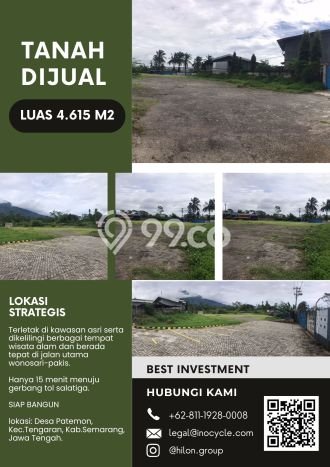 Dijual Tanah di Tengaran Semarang Luas 4615m2 - Dijual Tanah di Tengaran Semarang Luas 4615m2 -