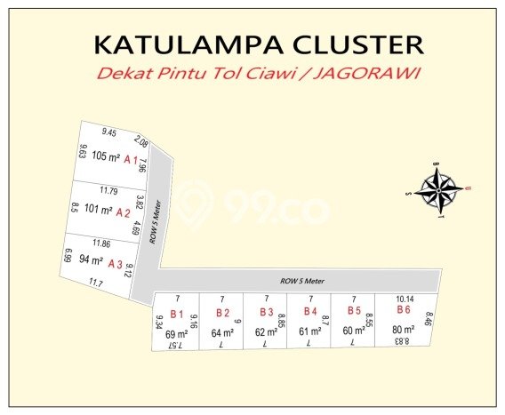 Tanah Kavling Dijual di Katulampa, Bogor dengan Luas Tanah 61m2 Tanah Kavling Dijual di Katulampa, Bogor dengan Luas Tanah 61m2