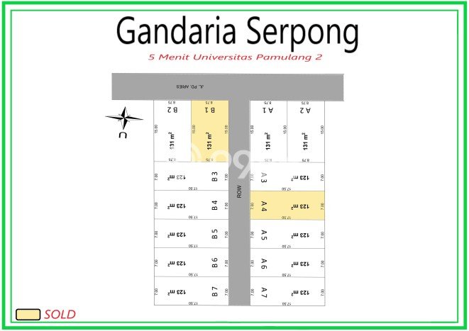 Lahan untuk Dijual Lokasi Serpong, Tangerang Selatan Luas 131m2 SHM Lahan untuk Dijual Lokasi Serpong, Tangerang Selatan Luas 131m2 SHM