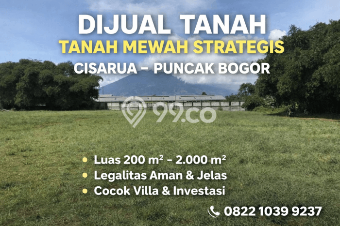 Jarang Ada! Tanah di Cisarua Punya Luas 200m2 SHM Jarang Ada! Tanah di Cisarua Punya Luas 200m2 SHM