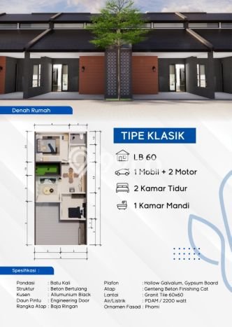 Rumah Modern 2 Kamar LT 78m2 di Majapahit Rumah Modern 2 Kamar LT 78m2 di Majapahit