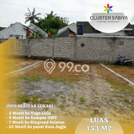 Kavling Tanah di Kasihan Dijual Luas 153m2 Legalitas SHM Kavling Tanah di Kasihan Dijual Luas 153m2 Legalitas SHM