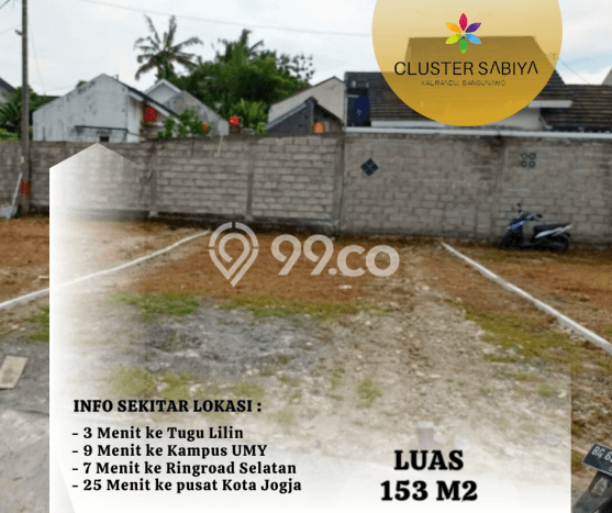Tanah untuk Dijual di Kasihan Bantul Luas 153m2 Tanah untuk Dijual di Kasihan Bantul Luas 153m2