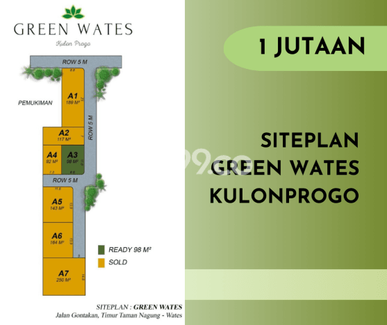 Tanah Investasi Dijual di Kulon Progo Punya Luas 98m2 Tanah Investasi Dijual di Kulon Progo Punya Luas 98m2
