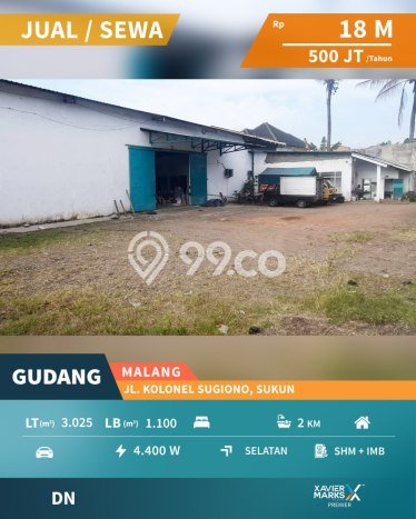 Gudang Disewakan Lokasi Sukun Malang Harga Spesial! Gudang Disewakan Lokasi Sukun Malang Harga Spesial!