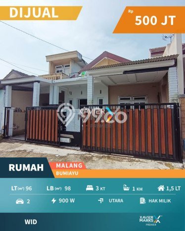 Jual Rumah Siap Huni di Kedungkandang Malang Harga Rp 500 Juta LT 96m2 Jual Rumah Siap Huni di Kedungkandang Malang Harga Rp 500 Juta LT 96m2