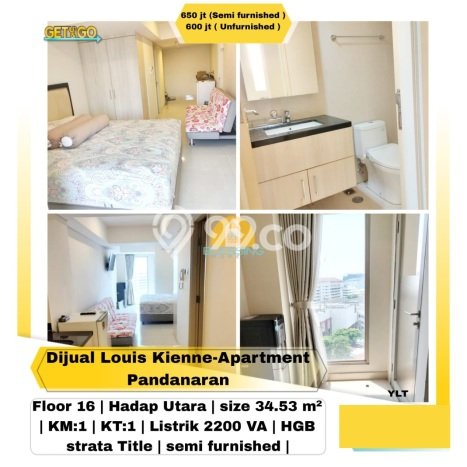 Unit Apartemen Dijual di Semarang Tengah, Semarang, dengan 1 Bedroom, 1 Bathroom Unit Apartemen Dijual di Semarang Tengah, Semarang, dengan 1 Bedroom, 1 Bathroom