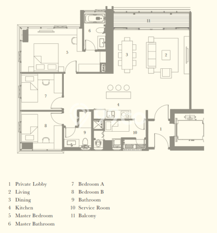 Hunian Apartemen High-Class untuk Dijual di Jakarta Selatan dengan 3 BR & 2 Kamar Mandi Hunian Apartemen High-Class untuk Dijual di Jakarta Selatan dengan 3 BR & 2 Kamar Mandi
