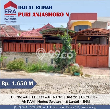 Jual Rumah Eksklusif 3 KT di Puri Anjasmoro, Semarang Jual Rumah Eksklusif 3 KT di Puri Anjasmoro, Semarang