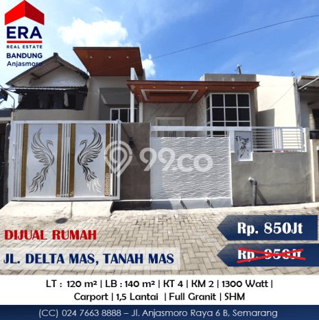 Rumah Modern 4 Kamar LT 120m2 di Tanah Mas Rumah Modern 4 Kamar LT 120m2 di Tanah Mas