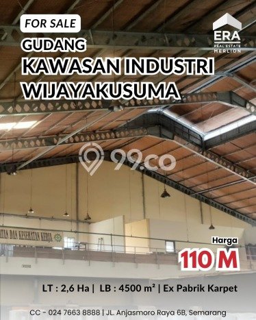 Untuk Dijual Gudang di Tugu, Semarang Harga Penawaran Spesial Untuk Dijual Gudang di Tugu, Semarang Harga Penawaran Spesial