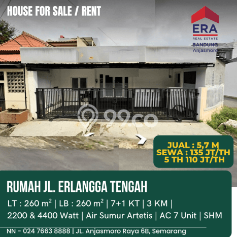 DIJUAL CEPAT! Rumah Semarang Tengah, Semarang, Luas 260m² LB 260m² DIJUAL CEPAT! Rumah Semarang Tengah, Semarang, Luas 260m² LB 260m²