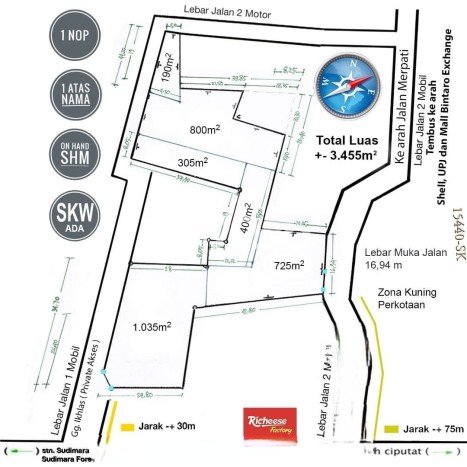 Tanah untuk Dijual di Ciputat Tangerang Selatan Luas 3455m2 Tanah untuk Dijual di Ciputat Tangerang Selatan Luas 3455m2