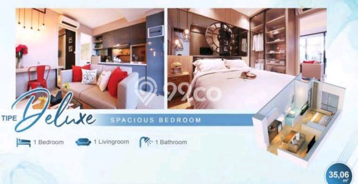 Untuk Dijual Apartemen di Wonokromo, Surabaya 1 KT, 1 KM Strategis Untuk Dijual Apartemen di Wonokromo, Surabaya 1 KT, 1 KM Strategis