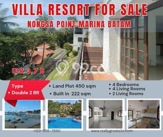 Vila Asri Kawasan Nongsa, Ukuran 460m2m², View Menarik di area Vila Asri Kawasan Nongsa, Ukuran 460m2m², View Menarik di area