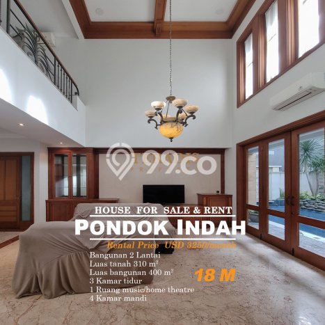 Ready to Use! Luxury House LT 310m2 Desain Modern di Pondok Indah Ready to Use! Luxury House LT 310m2 Desain Modern di Pondok Indah