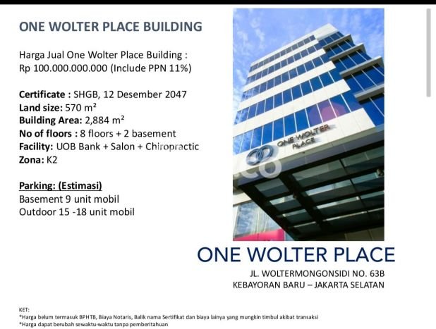 Jual Kantor Kawasan Kebayoran Baru, Luas 2884m2m², Lokasi Premium Jual Kantor Kawasan Kebayoran Baru, Luas 2884m2m², Lokasi Premium