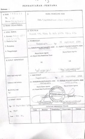 Lahan Dijual Lokasi Jetis, Yogyakarta dengan Luas Tanah 1428m2 dan Status SHM Lahan Dijual Lokasi Jetis, Yogyakarta dengan Luas Tanah 1428m2 dan Status SHM