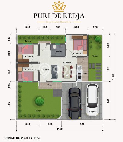 Rumah 3 KT 1 KM LT 120m², Luas Bangunan 36m² di Godean, Sleman Rumah 3 KT 1 KM LT 120m², Luas Bangunan 36m² di Godean, Sleman