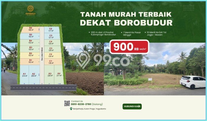 Tanah untuk Dijual di Sleman Sleman Luas 214m2 Tanah untuk Dijual di Sleman Sleman Luas 214m2