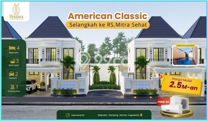 Ready to Use! Luxury House LT 187m2 Desain Elegan di Sleman Ready to Use! Luxury House LT 187m2 Desain Elegan di Sleman