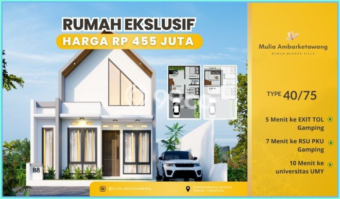 Rumah Idaman Modern! Rumah 2 Lantai area Gamping, Sleman, LT 91m2m² LB 75m2m² Rumah Idaman Modern! Rumah 2 Lantai area Gamping, Sleman, LT 91m2m² LB 75m2m²