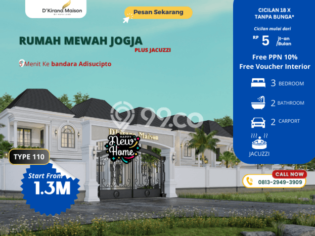 Rumah Strategis 3 Kamar Tidur dan 2 Kamar Mandi di Lokasi Strategis Ngampilan, Yogyakarta Rumah Strategis 3 Kamar Tidur dan 2 Kamar Mandi di Lokasi Strategis Ngampilan, Yogyakarta