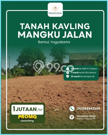 Tanah Kosong Dijual di Bantul dengan Area 147m2 Tanah Kosong Dijual di Bantul dengan Area 147m2
