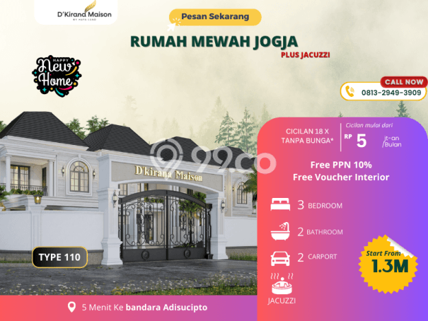 Rumah Berkualitas Ngampilan, Yogyakarta, LT 150m² LB 110m² Rumah Berkualitas Ngampilan, Yogyakarta, LT 150m² LB 110m²