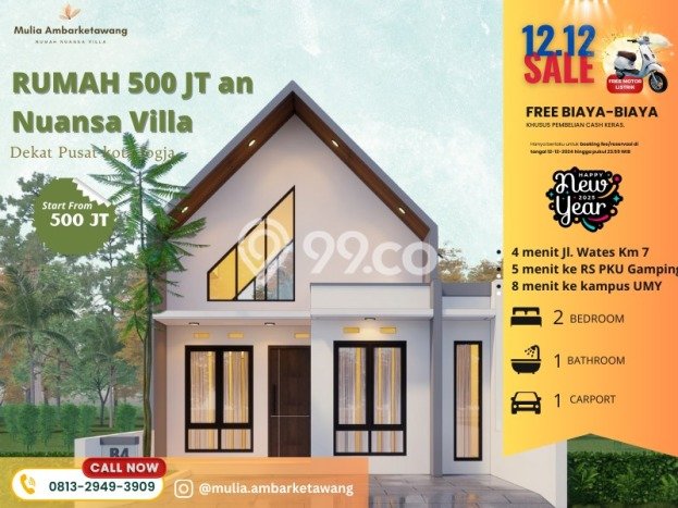 Rumah Bisa KPR LT 78m² di Mantrijeron, Keamanan 24 Jam, Yogyakarta Rumah Bisa KPR LT 78m² di Mantrijeron, Keamanan 24 Jam, Yogyakarta