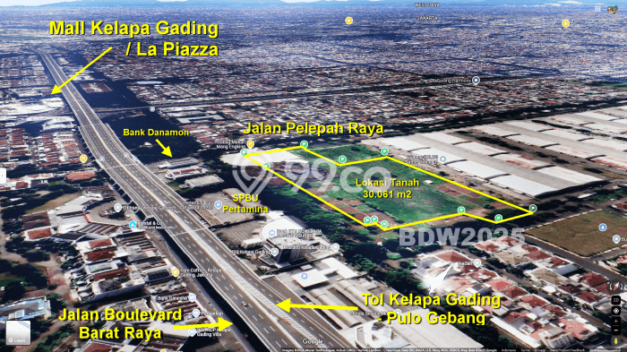Tanah di Kelapa Gading, Jakarta Utara Luas 30000m2 Dijual Segera Tanah di Kelapa Gading, Jakarta Utara Luas 30000m2 Dijual Segera
