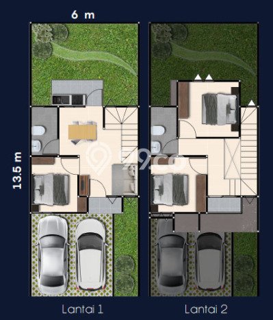 Rumah Modern 3 KT LT 80m2 di Padasuka Rumah Modern 3 KT LT 80m2 di Padasuka
