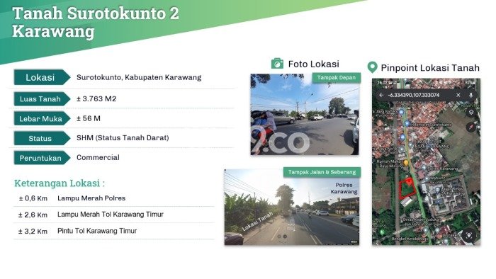 Lahan untuk Dijual Lokasi Karawang Timur, Karawang Luas 3763m2 SHM Lahan untuk Dijual Lokasi Karawang Timur, Karawang Luas 3763m2 SHM